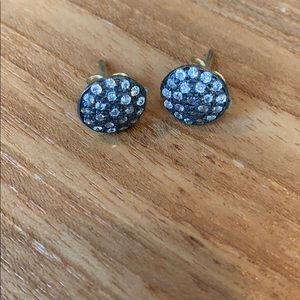 Rhinestone Round Stud Earrings